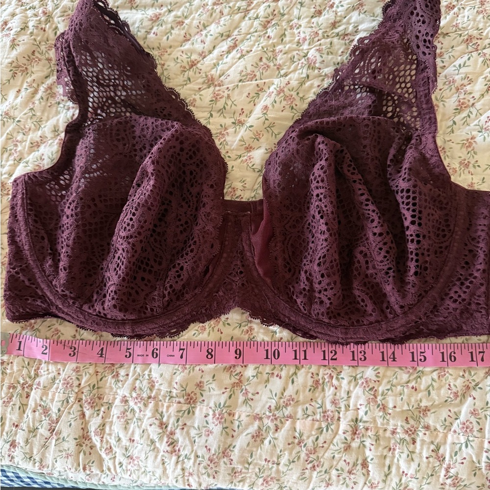 Cacique Lace Underwire Bralette in Plum